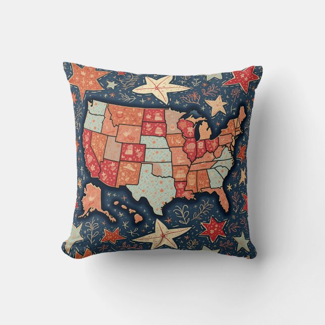 Coussin j'aime l'amérique (Recto)
