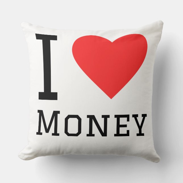 Coussin J'aime l'argent  (Recto)