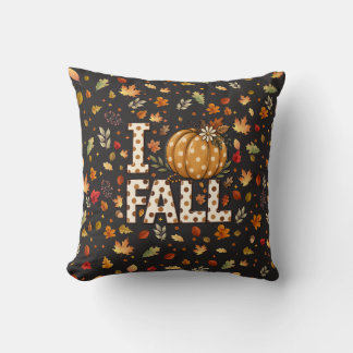 Coussin J'aime l'automne Feuille d'automne chaude Amoureux