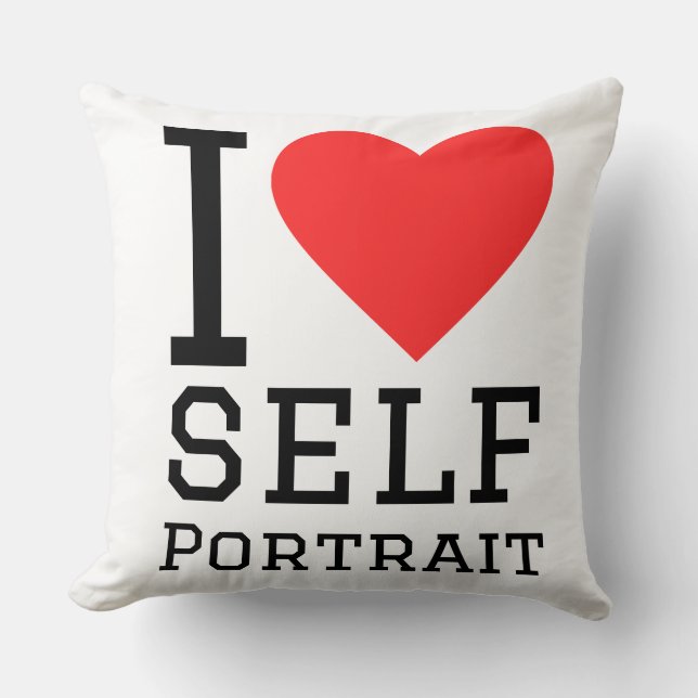 Coussin J'aime l'autoportrait (Recto)