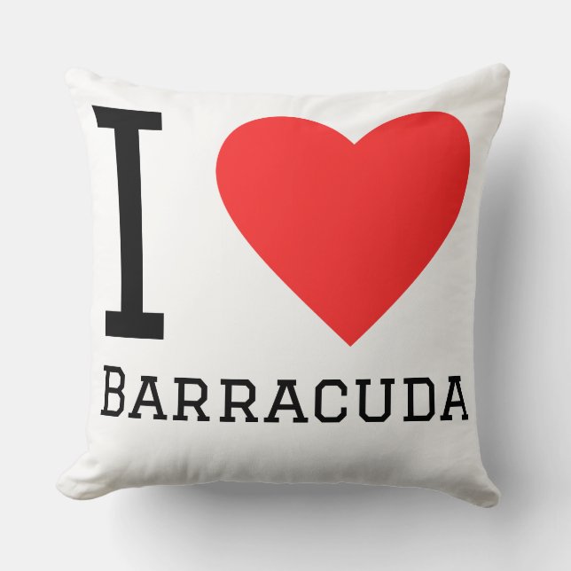 Coussin J'aime le barracuda (Recto)