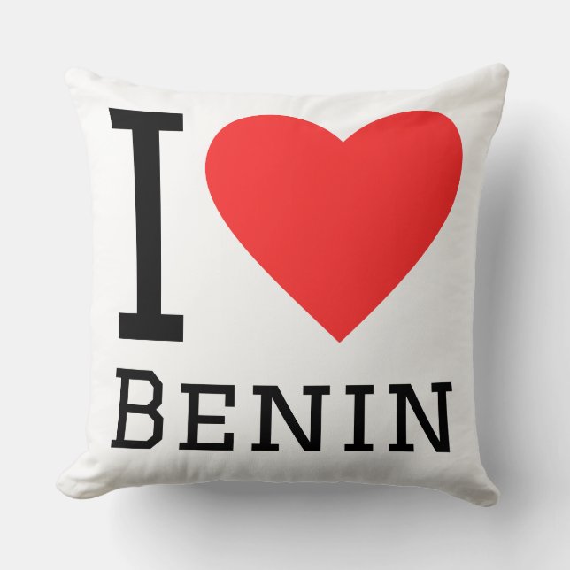 Coussin J'aime le Bénin (Recto)