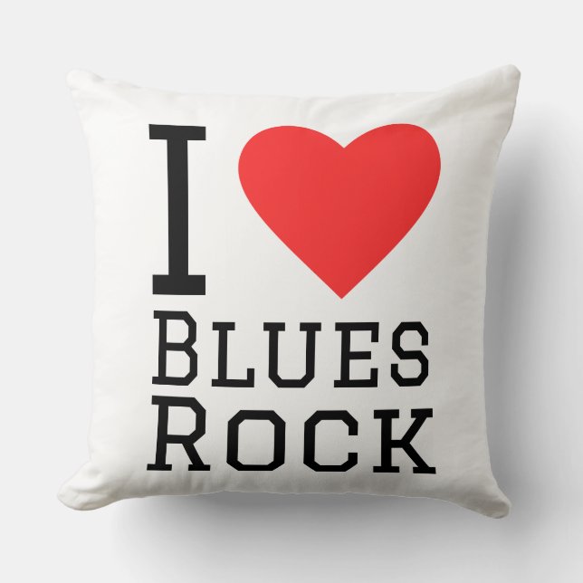 Coussin J'aime le blues rock (Recto)