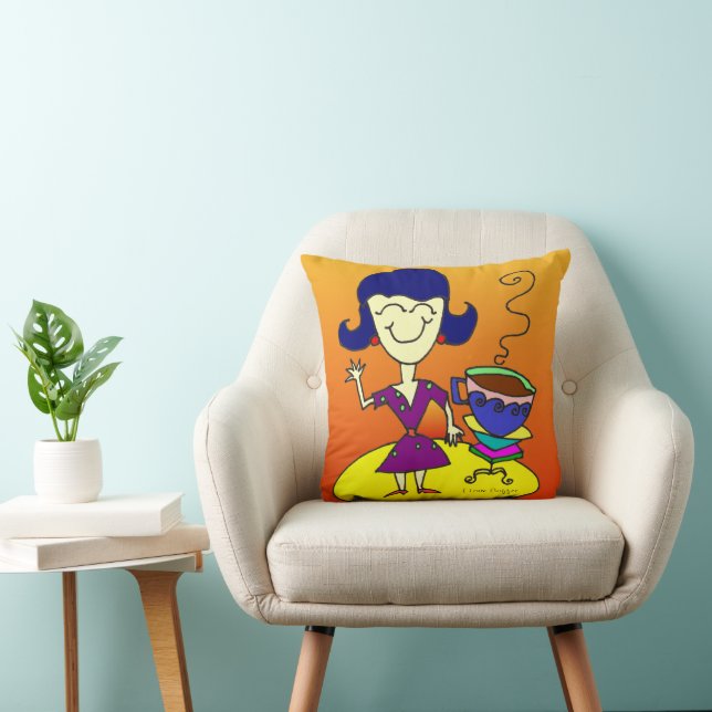 Coussin J'aime le café (Chaise)