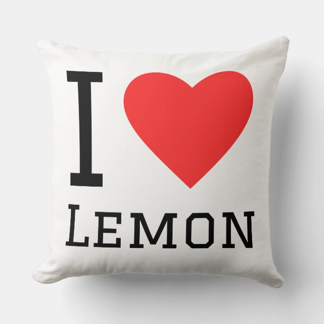 Coussin J'aime le citron (Recto)