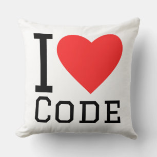 Coussin J'aime le code