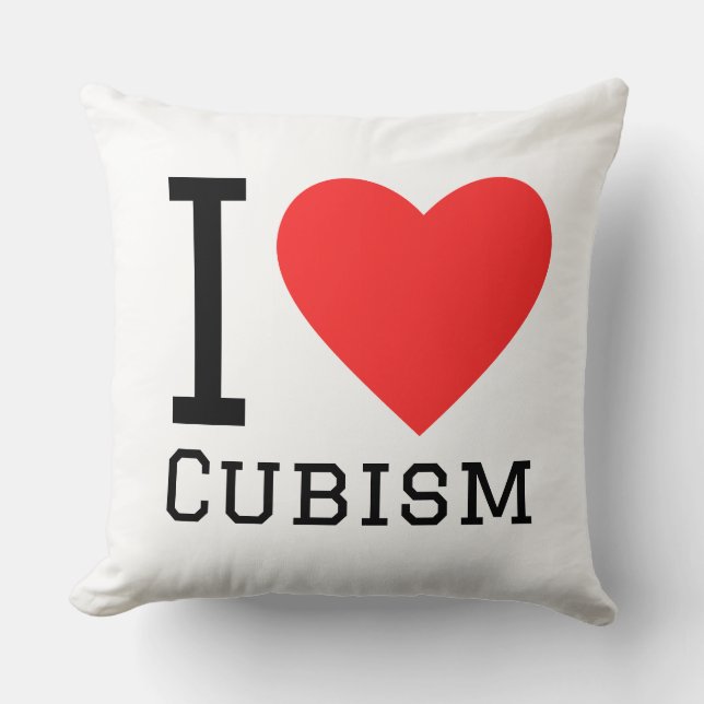 Coussin J'aime le cubisme (Recto)