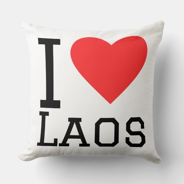 Coussin J'aime le Laos  (Recto)