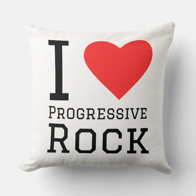 Coussin J'aime le rock progressif (Recto)