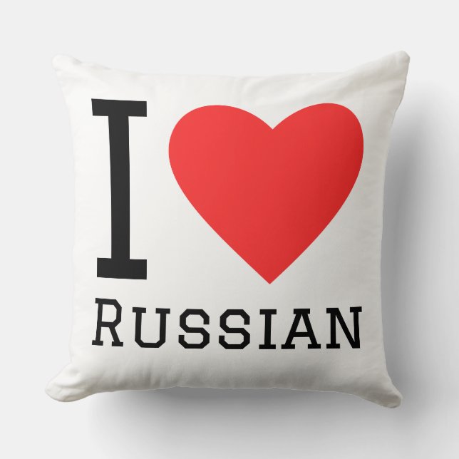 Coussin J'aime le russe  (Recto)