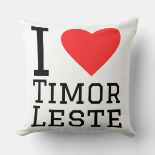 Coussin J'aime le Timor-Leste