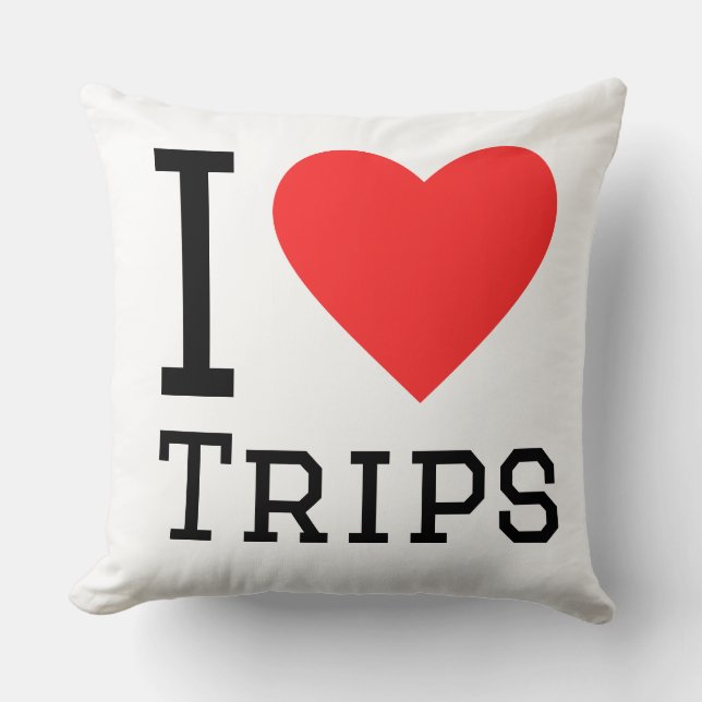 Coussin J'aime le voyage (Recto)