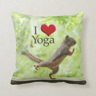 Coussin J'aime l'écureuil de yoga