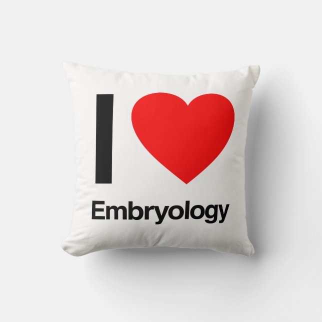 Coussin j'aime l'embryologie (Recto)