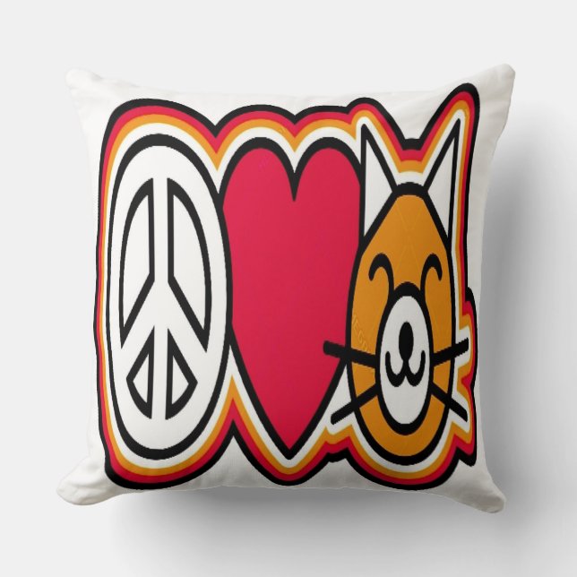 Coussin J'aime les chats (Recto)