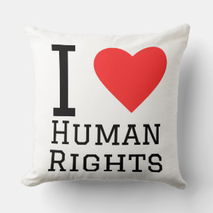 Coussin J'aime les droits de l'homme