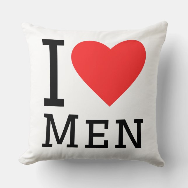 Coussin J'aime les hommes (Recto)