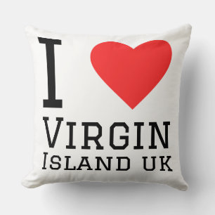 Coussin J'aime les îles Vierges uk