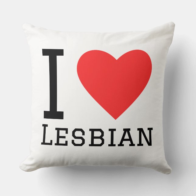Coussin J'aime les lesbiennes (Recto)