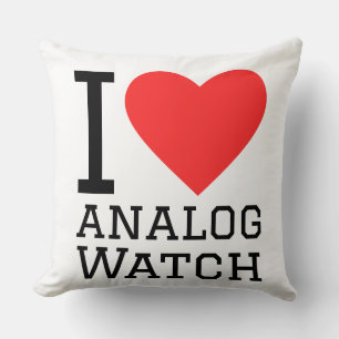Coussin J'aime les montres analogiques