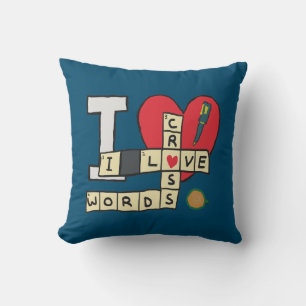 Coussin J'Aime Les Mots Croisés Puzzles