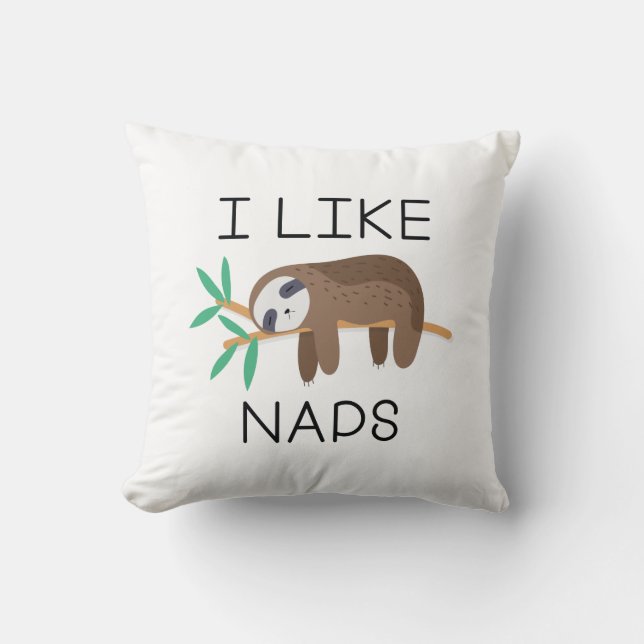 Coussin J'Aime Les Naps (Recto)