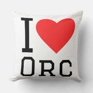 Coussin J'aime les orcs