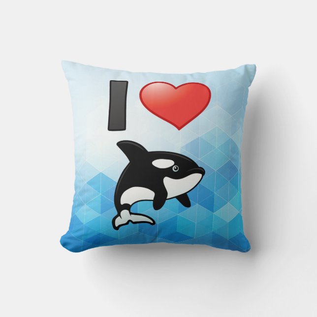 Coussin J'aime les orques (Recto)
