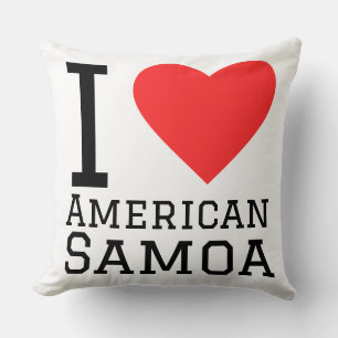 Coussin J'aime les Samoa américaines