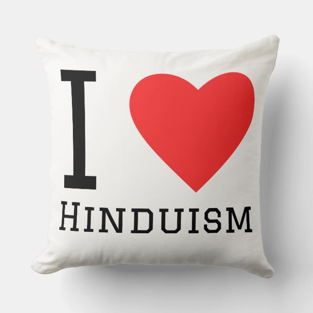 Coussin J'aime l'hindouisme (Recto)