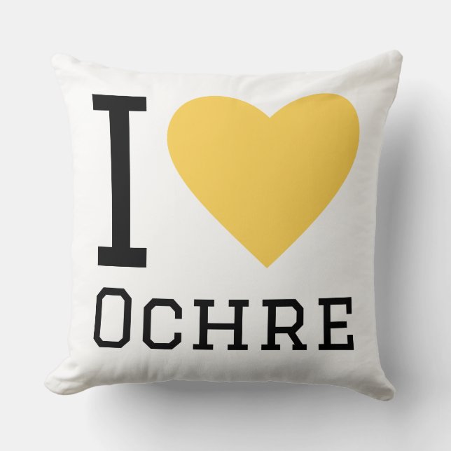 Coussin J'aime l'ocre (Recto)