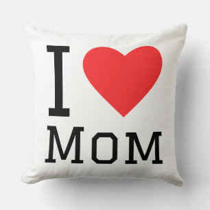 Coussin J'aime maman autocollant carré