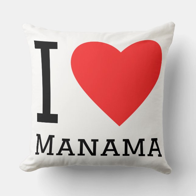 Coussin J'aime Manama (Recto)