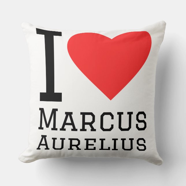 Coussin J'aime Marc Aurèle  (Recto)