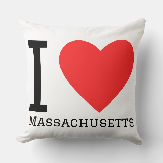 Coussin J'aime Massachusetts  (Recto)