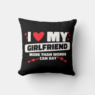 Coussin j'aime mon amie coeur