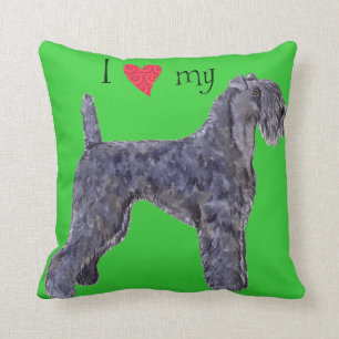 Coussin J'aime mon bleu de Kerry Terrier