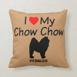 Coussin J'Aime Mon Chien Chow Chow Chow