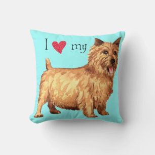Coussin J'aime mon Norwich Terrier