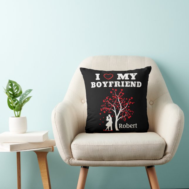 Coussin J'aime mon petit ami (Chaise)