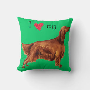 Coussin J'aime mon Setter irlandais