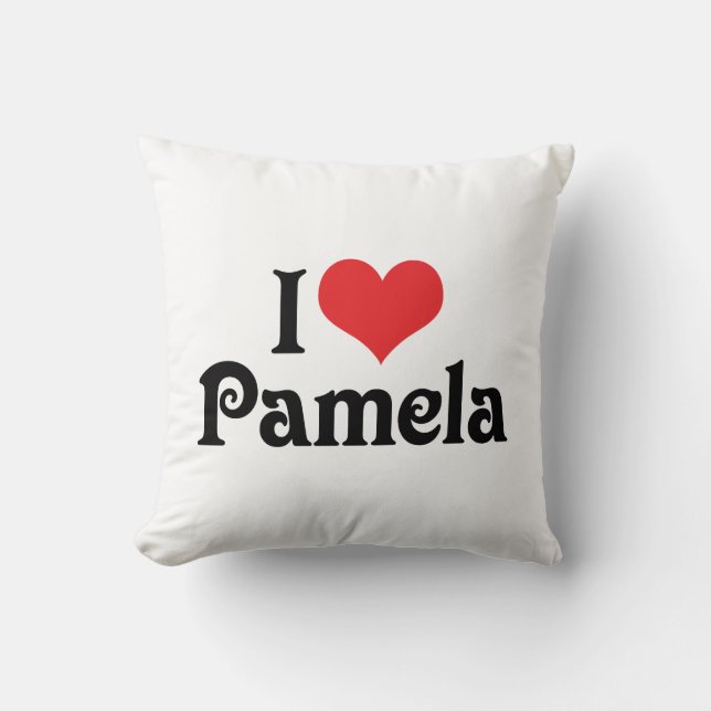 Coussin J'aime Pamela (Recto)