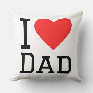 Coussin J'aime papa autocollant carré
