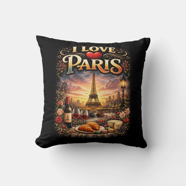 Coussin J'aime Paris (Recto)