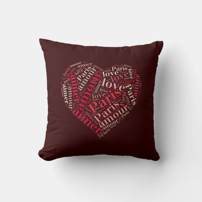 Coussin J'aime Paris (Recto)