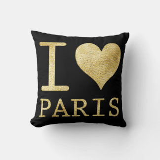 Coussin J'Aime Paris Jeter L'Oreiller