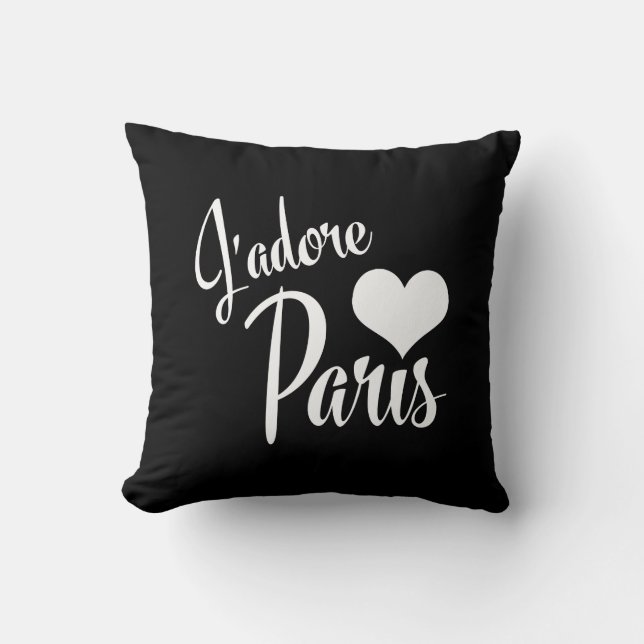 Coussin J'aime Paris - le style de cru de J'adore Paris (Recto)