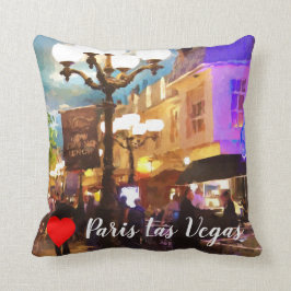 Coussin J'aime Paris mais, à Las Vegas, je n'aime que l'or