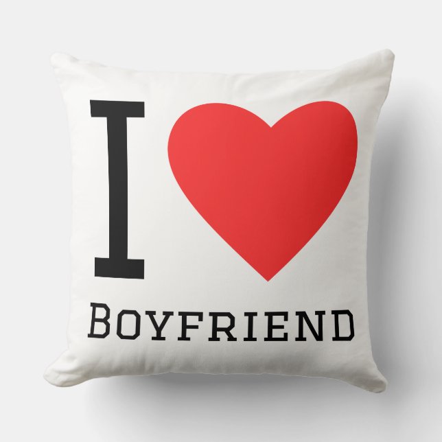 Coussin J'aime petit ami (Recto)