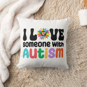 Coussin J'Aime Quelqu'Un Avec L'Autisme
